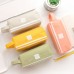 Canvas School Pencil Cases Solid Color Pen Zipper Bag Student Pouch Large Capacity Box Office Stationary Supplies