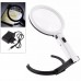 3B - 1D 12 LED Lights Hand Folding / Table Bracket Power Pluggable Magnifier