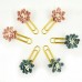 China Wind Bookmark Flower Metal Plating Clip 4pcs