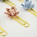 China Wind Bookmark Flower Metal Plating Clip 4pcs