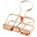 Metal Plating Wire Binder Clip Hollow Out Paper Organizer 10pcs / Pack