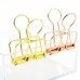 Metal Plating Wire Binder Clip Hollow Out Paper Organizer 10pcs / Pack