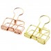 Metal Plating Wire Binder Clip Hollow Out Paper Organizer 10pcs / Pack