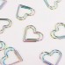 Plating Color Rainbow Love Bookmarks DIY Paper Clips 12pcs / Box