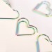 Plating Color Rainbow Love Bookmarks DIY Paper Clips 12pcs / Box