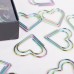 Plating Color Rainbow Love Bookmarks DIY Paper Clips 12pcs / Box