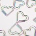 Plating Color Rainbow Love Bookmarks DIY Paper Clips 12pcs / Box