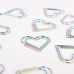 Plating Color Rainbow Love Bookmarks DIY Paper Clips 12pcs / Box