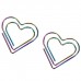 Plating Color Rainbow Love Bookmarks DIY Paper Clips 12pcs / Box