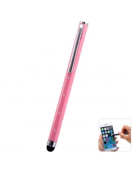 Portable Clip Design Diamante Touch Screen Stylus Pen