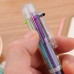 Transparent 6 Color Ballpoint Pen 5PCS