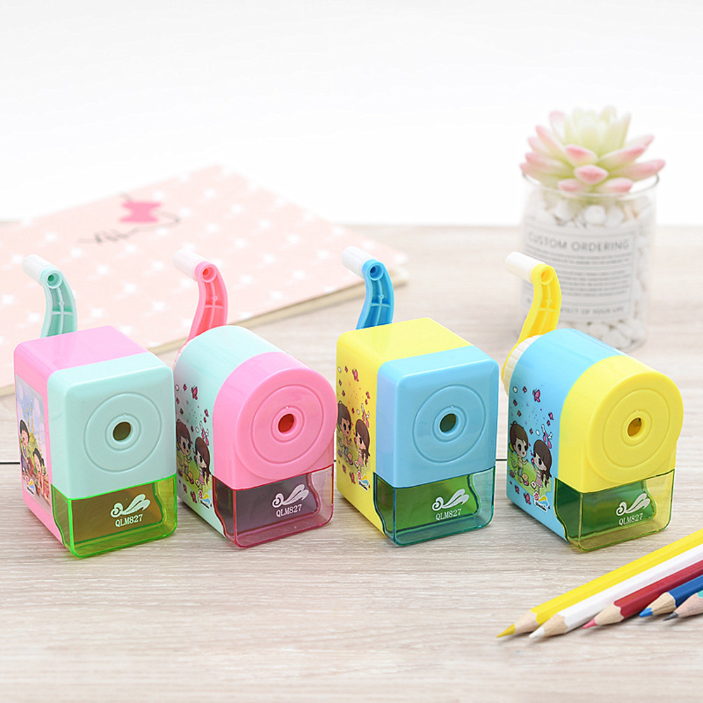 Hand Crank Mechanical Accessory Sharpener Creative Student Pencil Sharpener- Multi-D