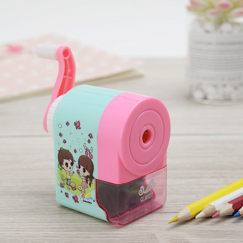 Hand Crank Mechanical Accessory Sharpener Creative Student Pencil Sharpener- Multi-D