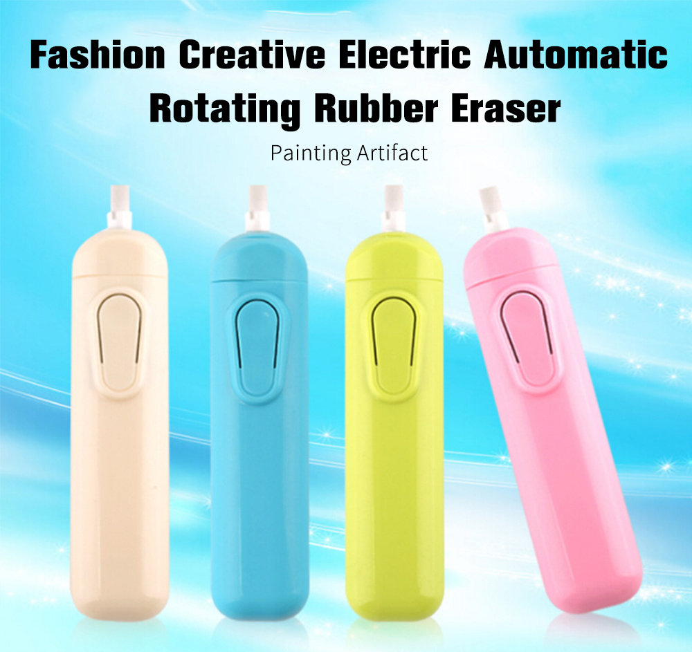 Creative Electric Automatic Rotating Rubber Eraser- Deep Sky Blue