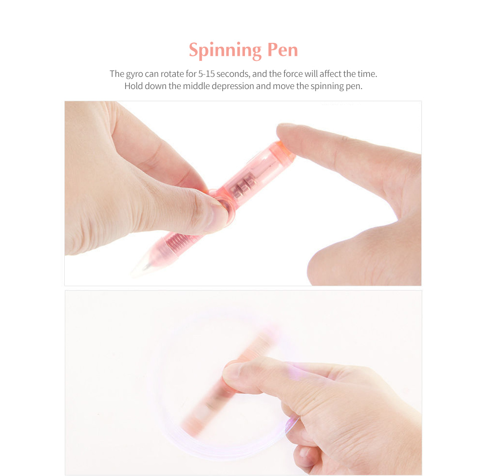 Colorful Flashing Fingertip Spinning Pen Features