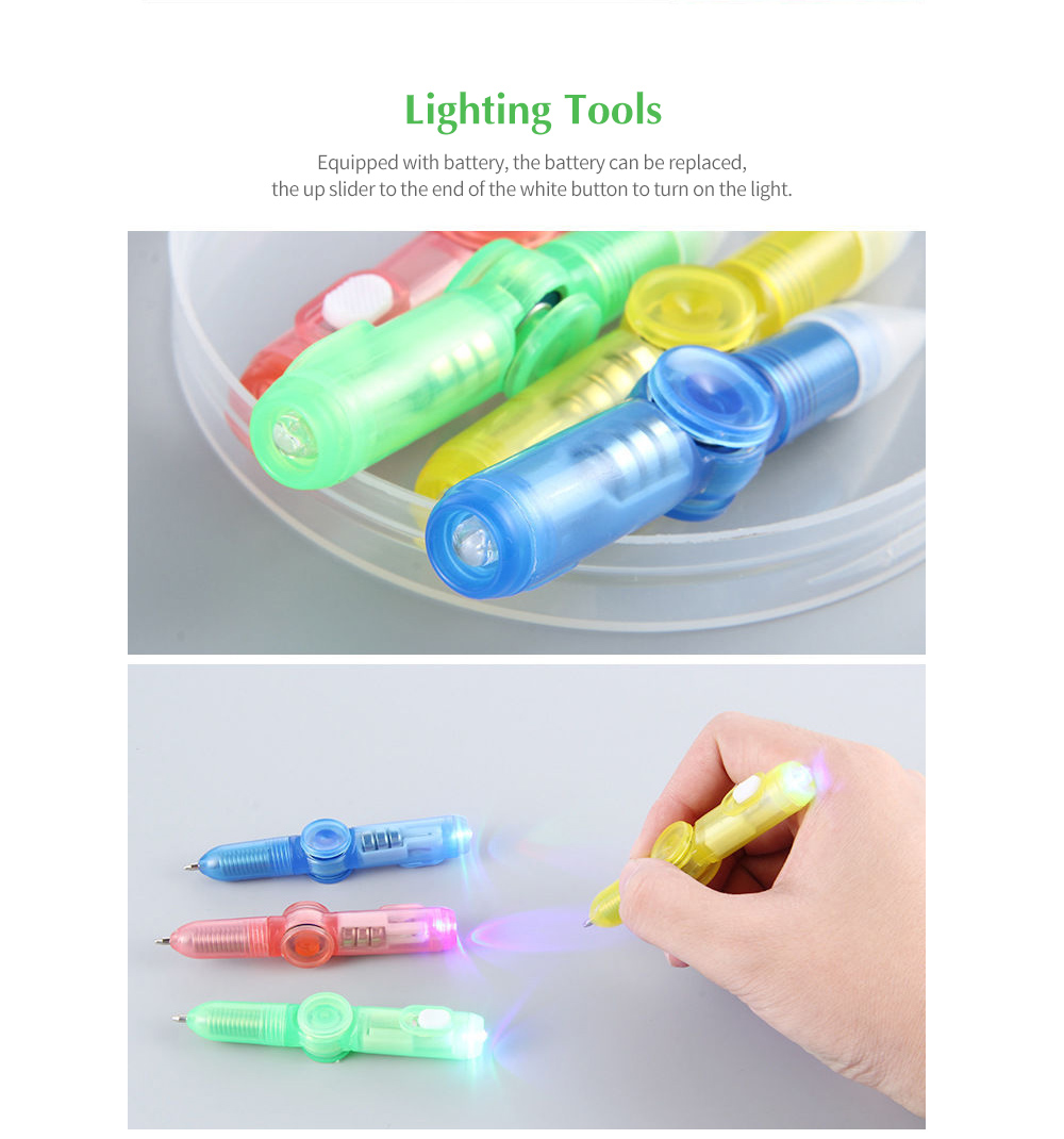 Colorful Flashing Fingertip Spinning Pen Lighting Tools