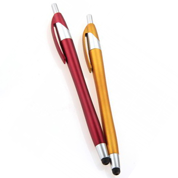 2pcs 2 in 1 Capacitive Touch Screen Stylus and Ball Pen- Colormix