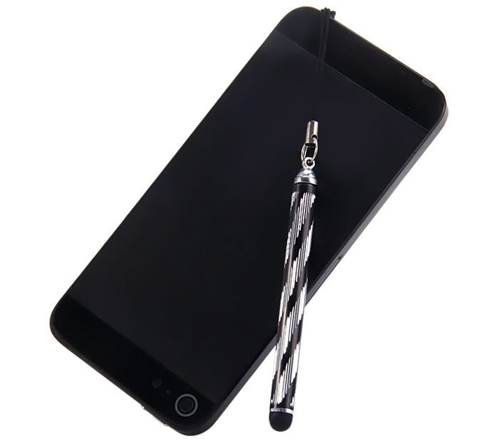 Practical High Precision Touch Screen Stylus Pen with Anti-Dust Plug - Black