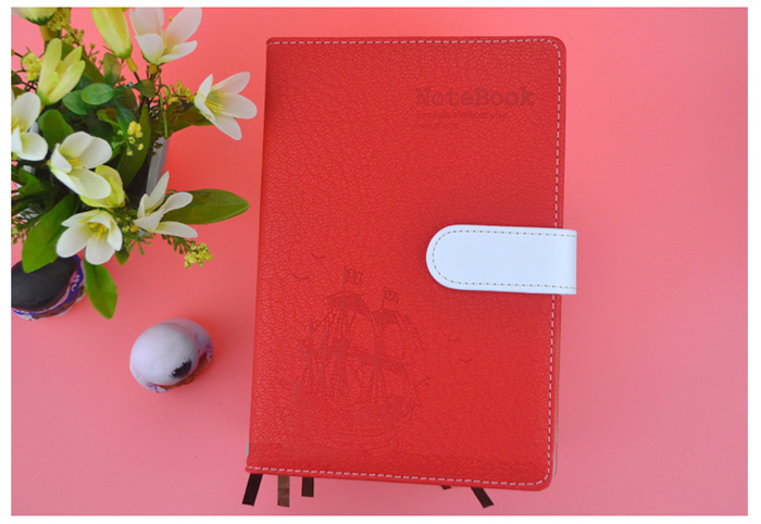 Leather Cover Business Magnetic Snap Colorful Notebook- Colormix