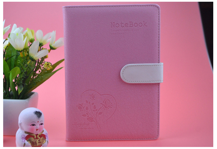 Leather Cover Business Magnetic Snap Colorful Notebook- Colormix