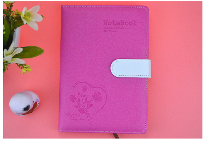 Leather Cover Business Magnetic Snap Colorful Notebook- Colormix