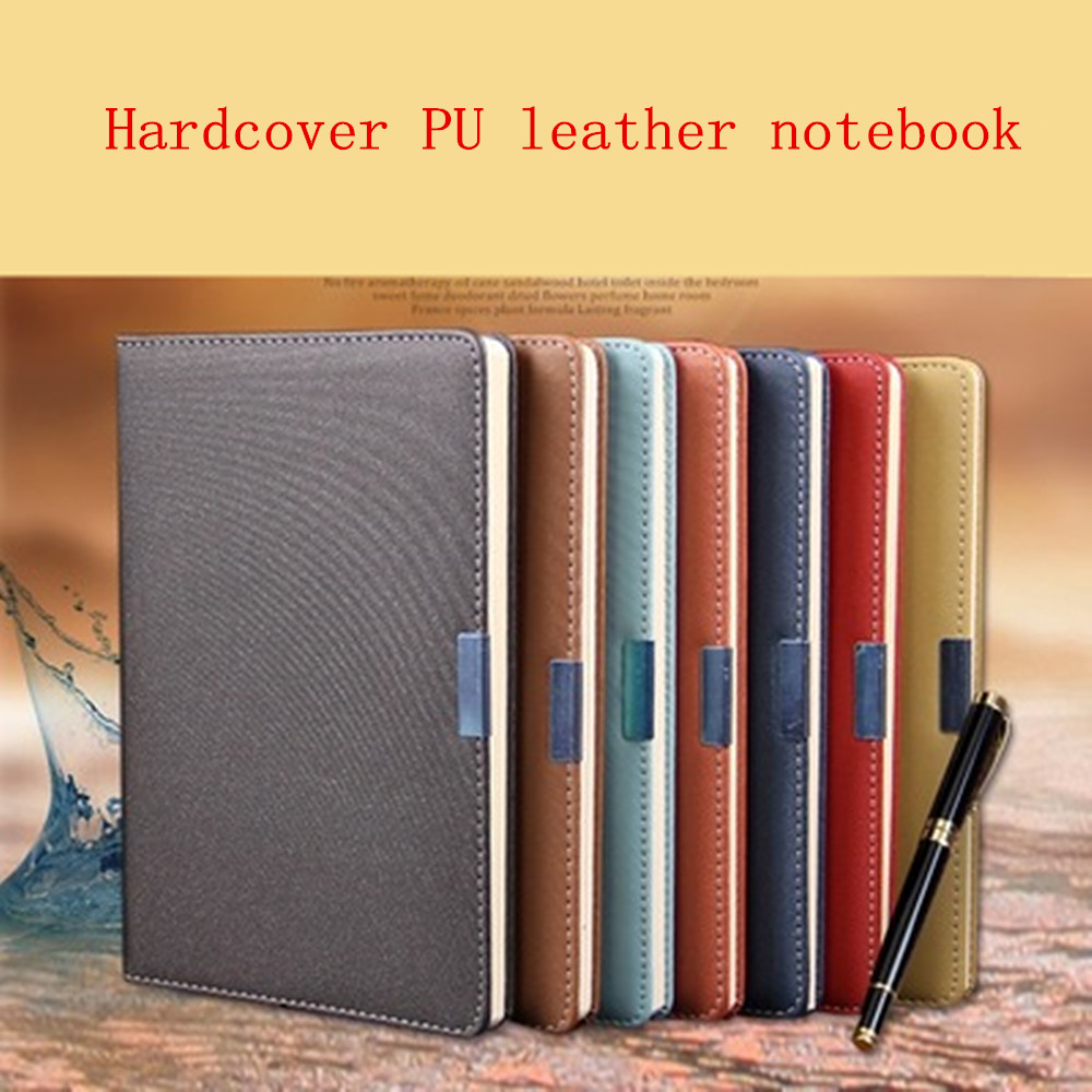 Hardcover Stationery Business Notebook Multicolor Leather A5 Notebook - Sky Blue