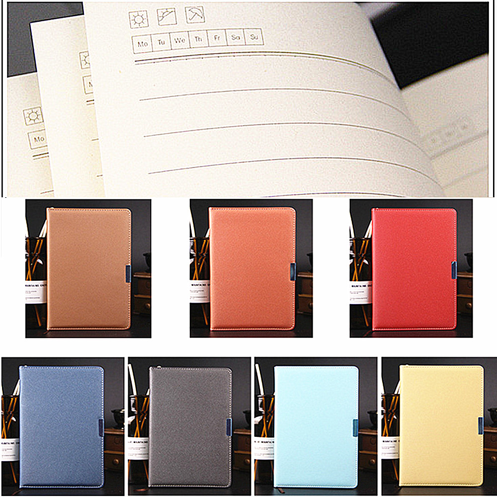 Hardcover Stationery Business Notebook Multicolor Leather A5 Notebook - Sky Blue