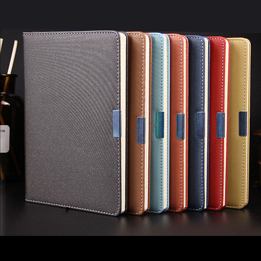 Hardcover Stationery Business Notebook Multicolor Leather A5 Notebook - Sky Blue