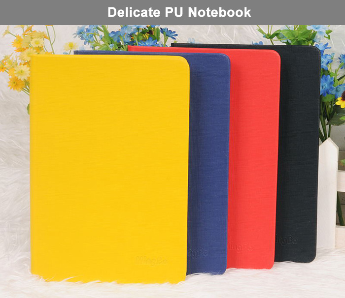 Delicate PU Notebook Note Book- Yellow